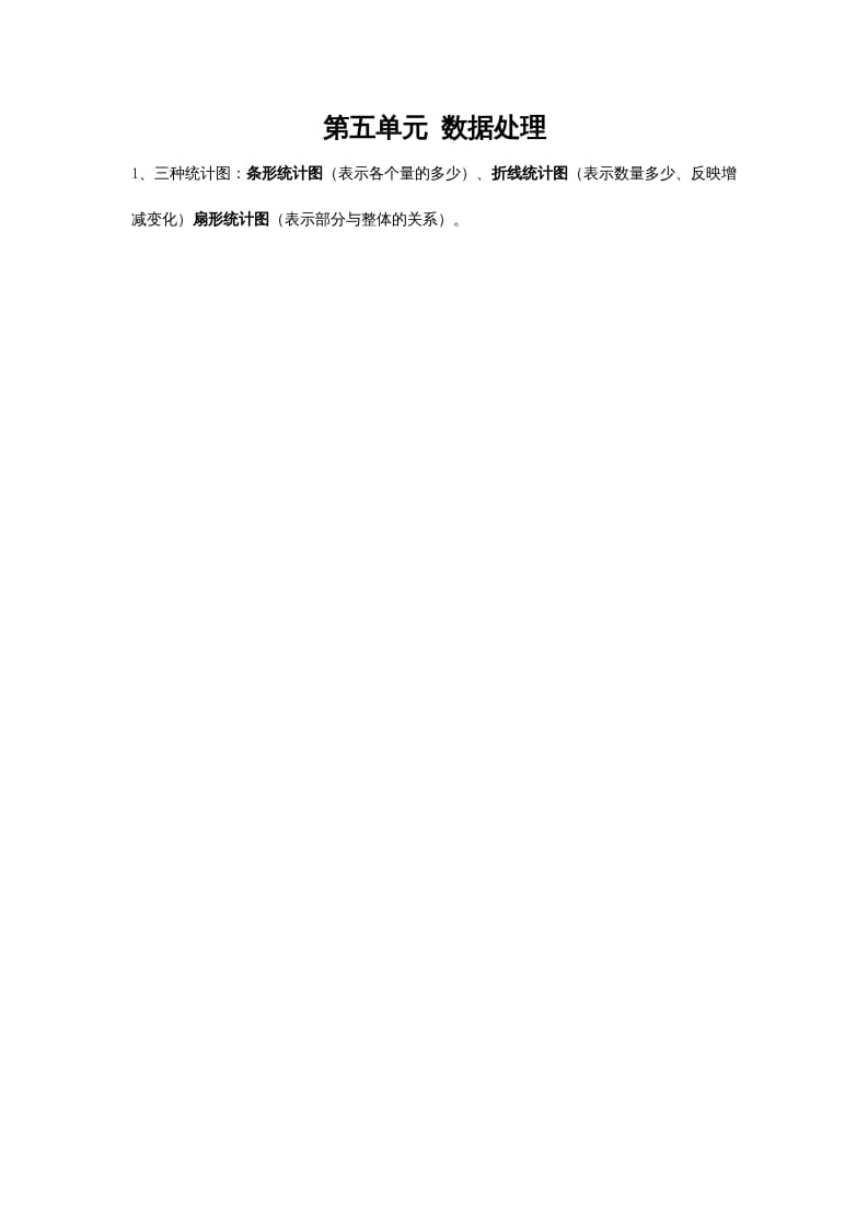 六年级数学上册第五单元数据处理（北师大版）-马可蜜蜜题库网